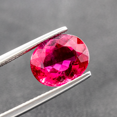 Natural Rubellite Tourmaline From Brazil 5.39 CT Oval 12X10X6.4 MM - shoprmcgems