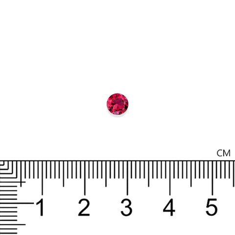 Rubellite Round 5 MM 1.01CT. Mined In Brazil. 