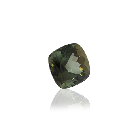 Yellow Green Tourmaline 8.24 Cts 12 MM Cushion - shoprmcgems