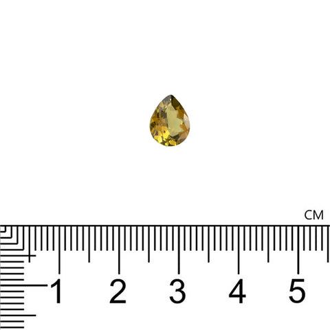 Yellow Green Tourmaline 1.25 Cts 9X7 MM Pear Cut - shoprmcgems