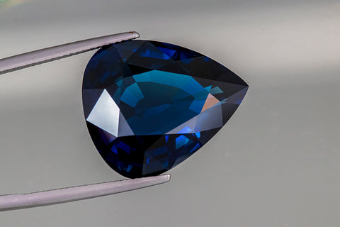 Blue Sapphire 32.69CT. 22.40x18.80x9.80 mm Pear Unheated - shoprmcgems