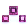 Pink Tourmaline 1.65 CT 4x4 MM (2 PCS), 5x5 MM (1 PCS) Square Gemstones RMCGEMS 