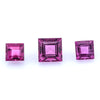 Pink Tourmaline 1.65 CT 4x4 MM (2 PCS), 5x5 MM (1 PCS) Square Gemstones RMCGEMS 