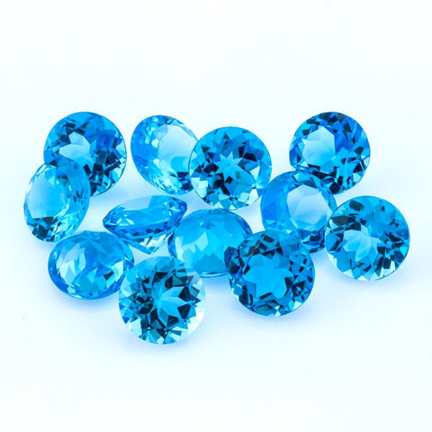 Swiss Blue Topaz 9 MM Round - shoprmcgems